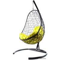 Подвесное кресло M-Group Овал 11140411 (черный ротанг/желтая подушка)