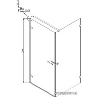 Душевой уголок Ambassador Abner 10011102L 100х100