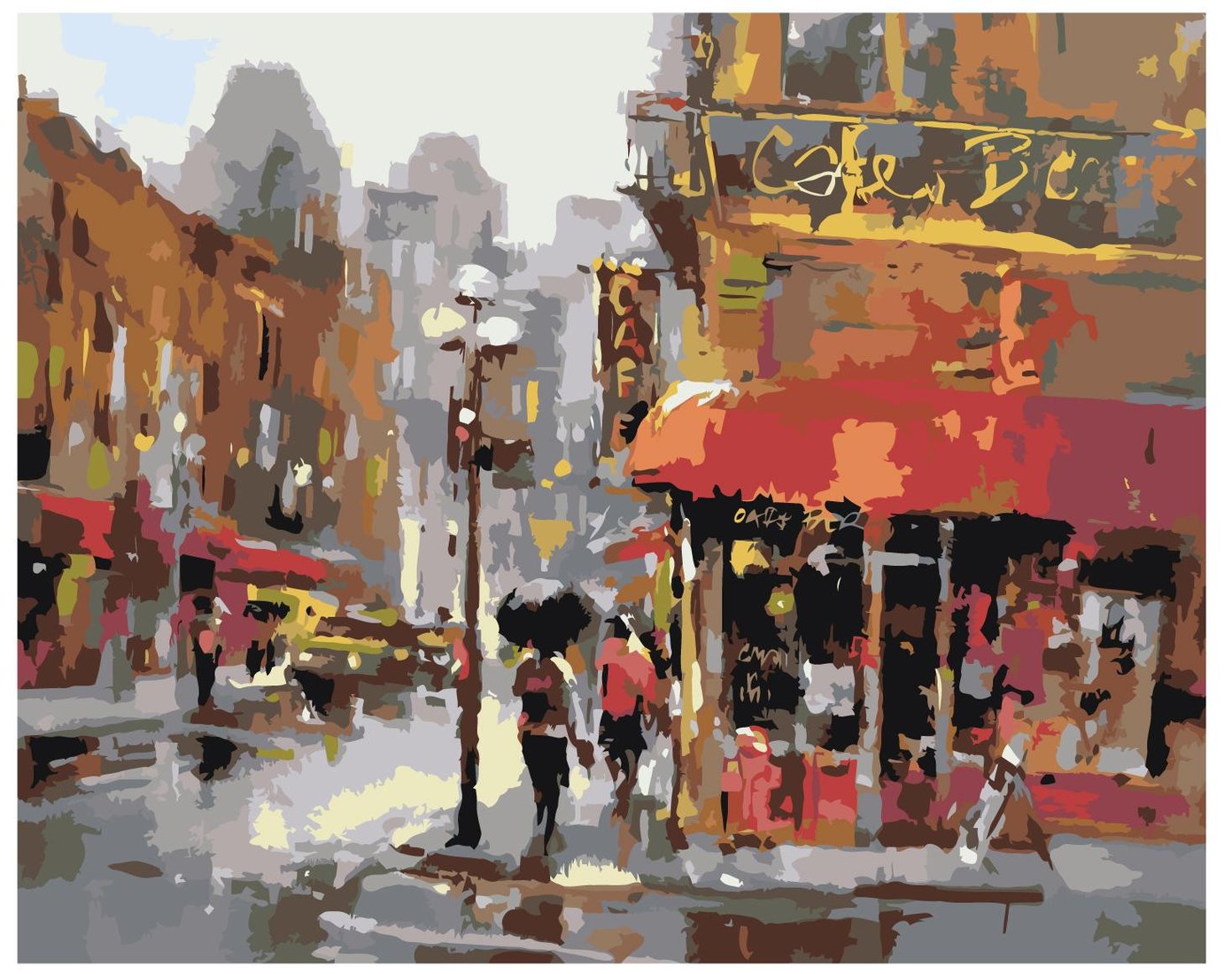 

Картина по номерам SLAVINA Городское кафе Брент Хейтон BH03