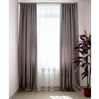 Комплект штор Decoretto Канвас основной КСО-K27 1.25x2.6 м (серый, 2 шт)