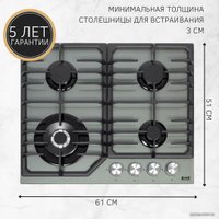 Варочная панель ZorG BLC FDW gray