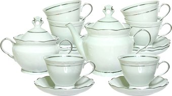 Столовый сервиз Добрушский фарфоровый завод Платиновый 8С0648Ф34 (14пр)