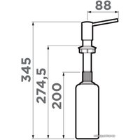 Дозатор для моющего средства Omoikiri OM-02 PL-P (платина)