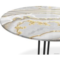 Журнальный столик Sheffilton SHT-CT55/H43 (золотистый пепел/черный муар)