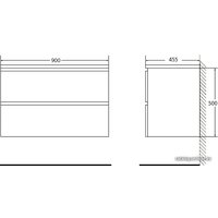  BelBagno Тумба под умывальник Albano-900-2C-SO-RVB (rovere vintage bianc)