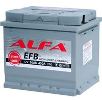 Автомобильный аккумулятор ALFA EFB 50 R (50 А·ч)