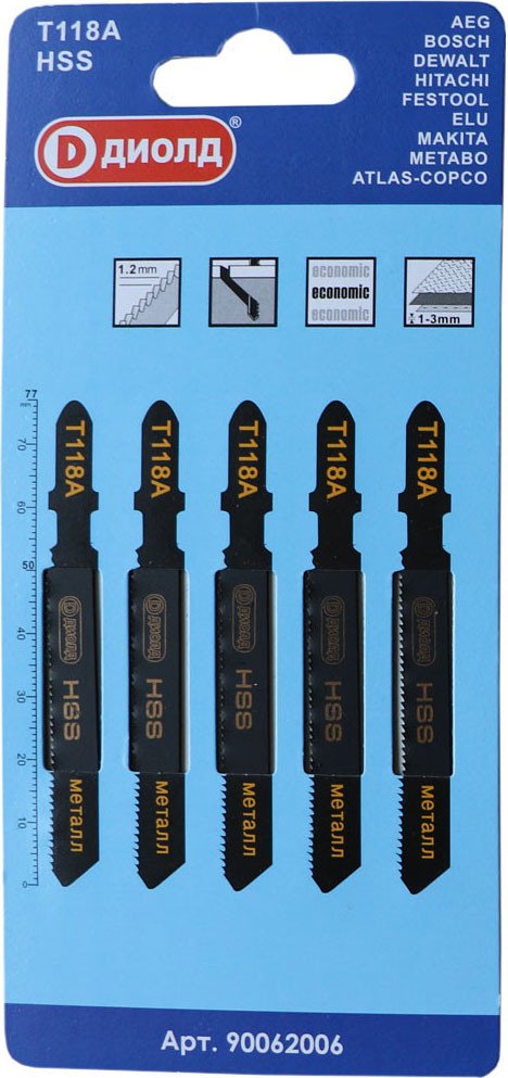 

Набор пильных полотен ДИОЛД Т118А 90062006
