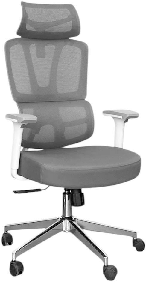 Офисное кресло SitUp Palma White Chrome (сетка Grey/Grey)