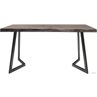 Кухонный стол Buro7 Уиллис 150 (с обзолом и сучками, дуб мореный/черный)