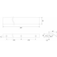 Ручка мебельная Boyard Metrica RT112SC.1/832/900