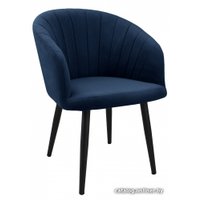 Стул Гальваник Камино-гранде (эмаль черный муар/Catania Dark Blue)