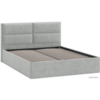 Кровать Трия Глосс универсальный тип 1 160x200 (микровелюр Jercy Silver)