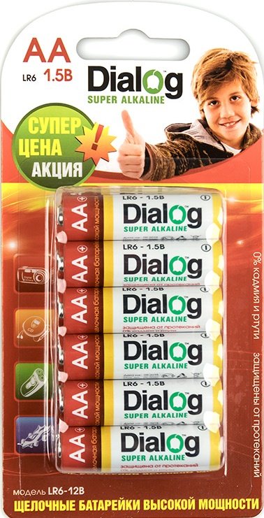 

Батарейка Dialog AA 12 шт. [LR6-12B]