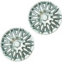 Набор колпаков на диски Lion Пауэр 14" карбон пруж. LW1416 (2шт, серебристо-черный)