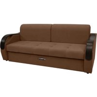 Диван Сириус Лидер-6 ППУ 225x110 (Eva 03 велюр светло-коричневый)