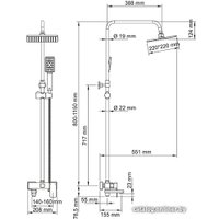 Душевая система  Wasserkraft A17701