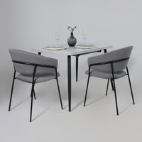 Стул с подлокотниками Алвест AV 433 (темно-серый бархат H-15/черный)