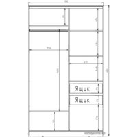 Шкаф-купе Рэйгрупп 138 TTX Elgon РГ-05.02 (дуб торонто/хром)