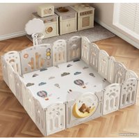 Игровой манеж UNIX kids DeLuxe Grey 180x200
