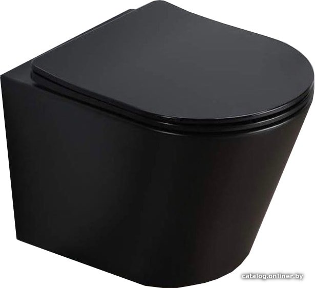 Унитаз подвесной CeramaLux B2330-1MB (черный матовый)