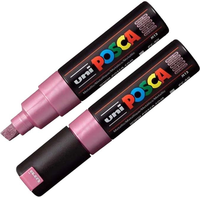 

Маркер художественный UNI Mitsubishi Pencil Posca 8 мм PC-8K METALLIC PINK (розовый металлик)