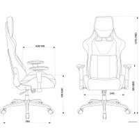 Игровое (геймерское) кресло Zombie VIKING LOFT (серый гусиная лапка)