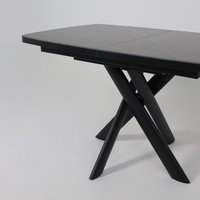 Кухонный стол Мамадома Leonel-130 раздвижной 130-165х85 (stone black st cer/черный)