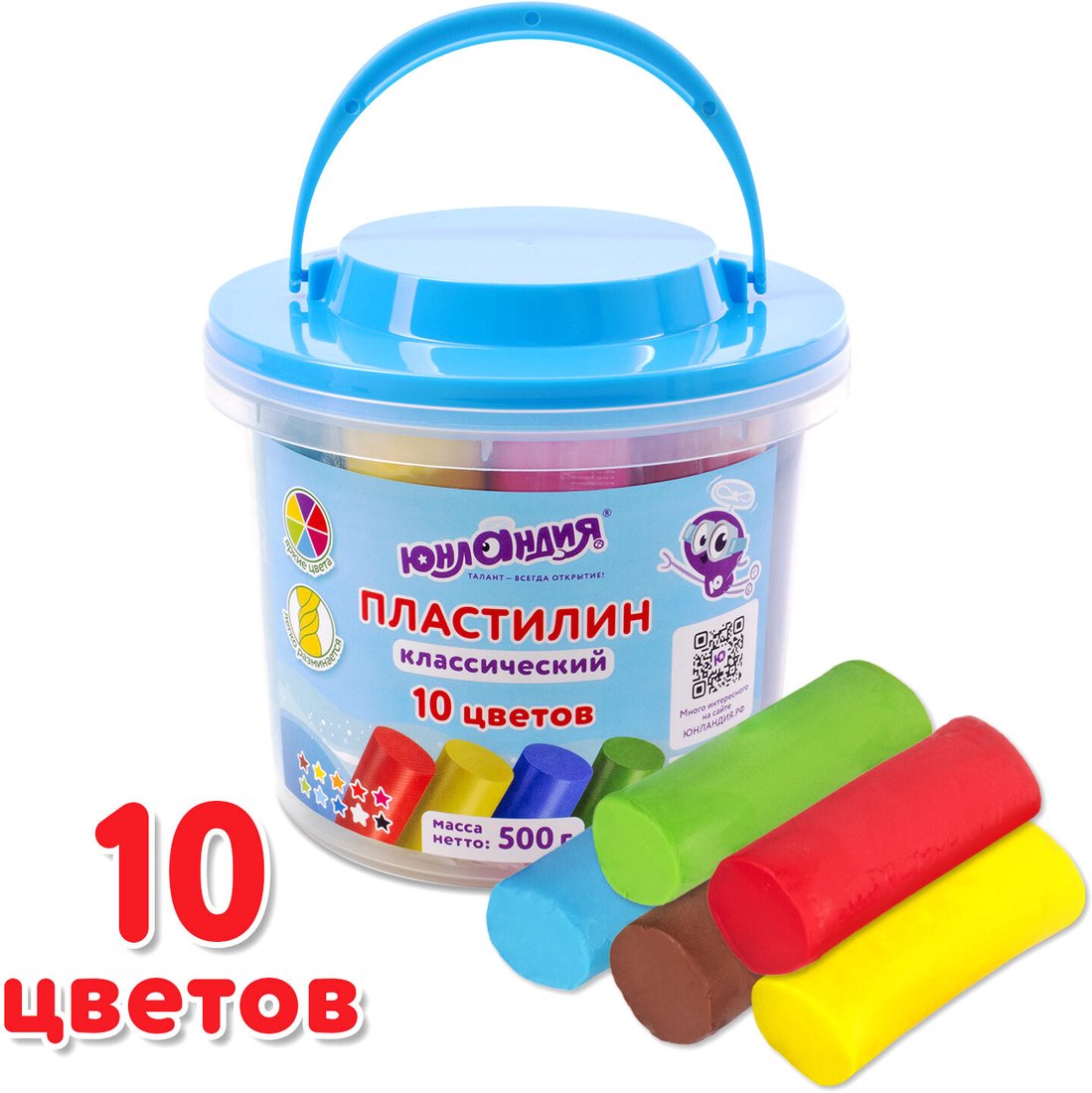 

Пластилин Юнландия 105861 (10 цв)