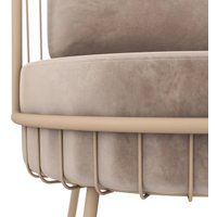 Интерьерное кресло Sheffilton SHT-AMS123 (латте/кофейный)