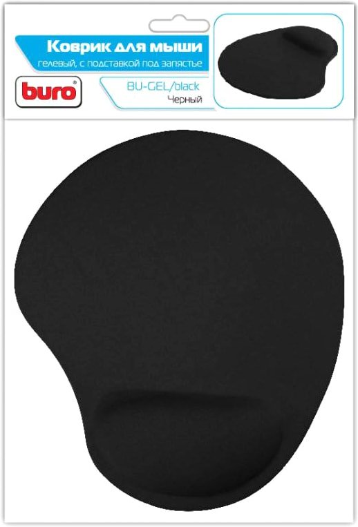 

Коврик для мыши Buro BU-GEL (черный)