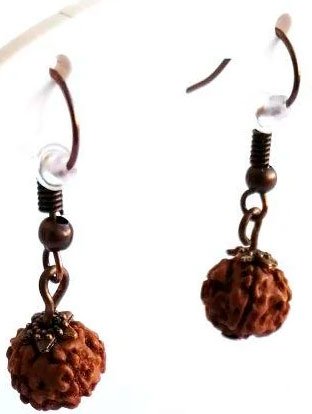 

Серьги Handmade ИП Егорова Рудракша 10мм цвет медь