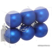 Елочная игрушка Серпантин Матовый шар 4 см 6 шт (синий) 183-840