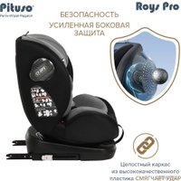 Детское автокресло Pituso Roys Pro (черный/серый вкладыш)