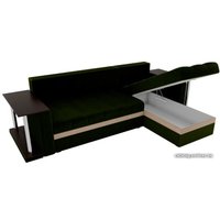 Угловой диван Craftmebel Атланта М угловой 2 стола (нпб, правый, зеленый вельвет)