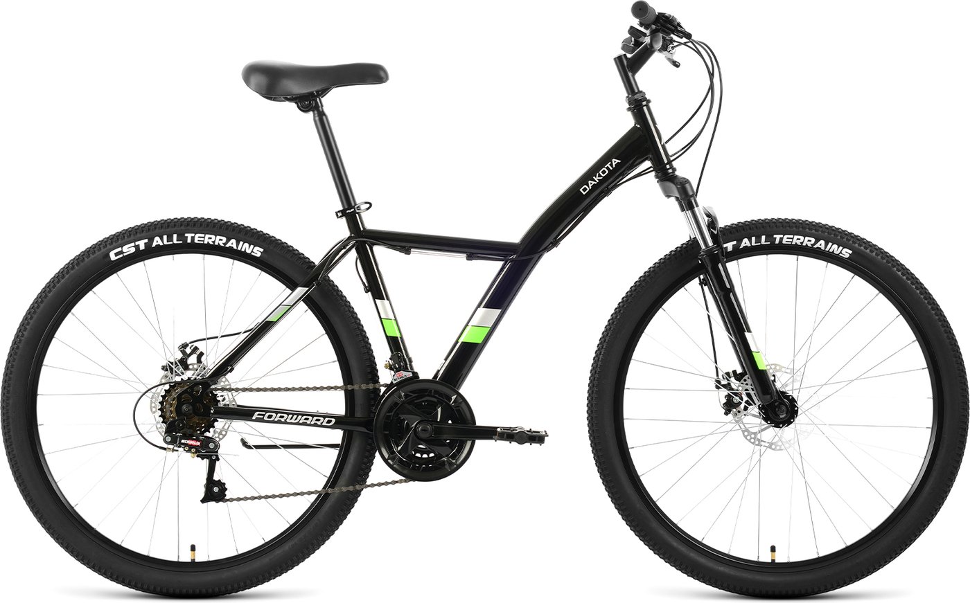 

Велосипед Forward Dakota 27.5 2.0 D 2022 (черный/ярко-зеленый)