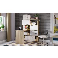 Стол Трия Письменный тип 7 (дуб сонома/белый ясень)