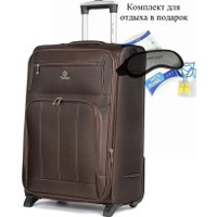 Чемодан 4 ROADS 6161-M 64 см (кофейный)