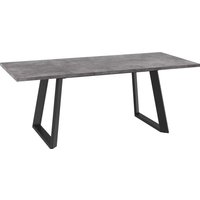 Кухонный стол Мамадома Loft lux-160 раздвижной 160-205х90 (дымчатая керамика/черный)