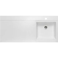 Умывальник Runo Гамма 105 лайт с левым крылом (белый)