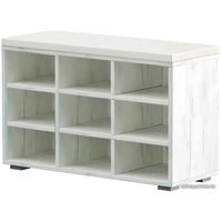 Банкетка Кимер Харис Тип 4 (дуб крафт белый/кожзам белый)