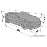 Кровать-машина Futuka kids Neo Вольво 180x80 (черный)