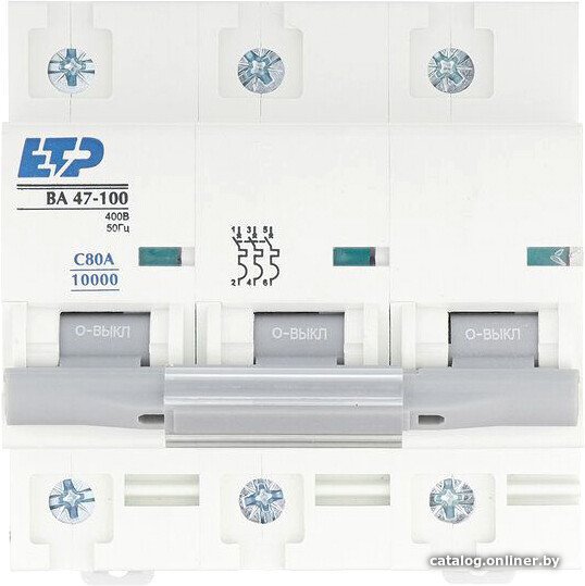 Выключатель автоматический ETP ВА 47-100 3P 80А (C) 10kA 11559