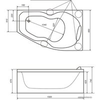 Ванна Triton Бриз Терапия 150x96 (правая)