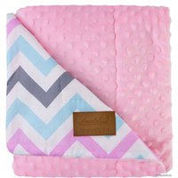 Плед Amarobaby Растем вместе. Зигзаг 85x95 (розовый/голубой)