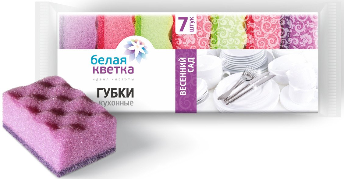 

Губка Белая кветка Весенний сад 0203 (7 шт)