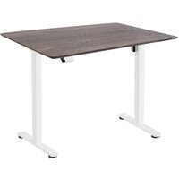 Стол для работы стоя ErgoSmart Wooden Electric Desk Slim 1300х750х27 мм (скошенный край, дуб галифакс/белый)
