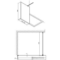 Душевой уголок Omnires Marina DNR80X LUX+DNR30X LUX