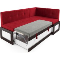 Угловой диван Мебель-АРС Нотис 211х82х135.5 см M11-28-16 (кордрой красный)