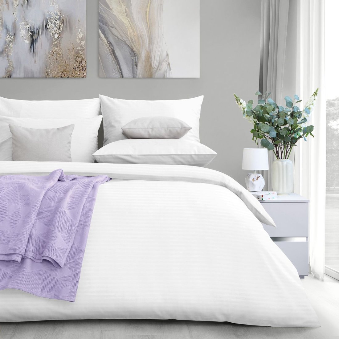 Евро комплект постельного белья Verossa Stripe Евро 929795 (50x70, 2шт, 70x70, 2шт, Royal)