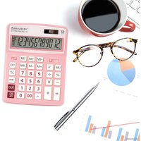 Бухгалтерский калькулятор BRAUBERG Extra Pastel-12-PK 250487 (розовый)